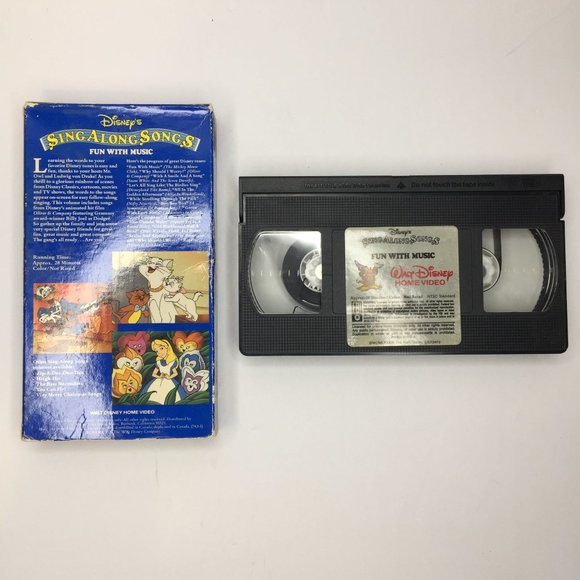 Vintage Set 6 Disney's Sing Along Songs VHS Be Guest Fun Music Bare Necessities - Picture 10 of 15